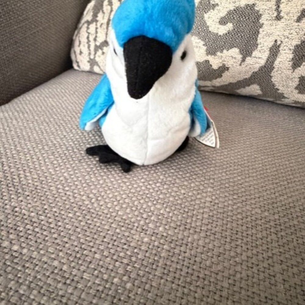 Ty Rocket The Blue Jay Beanie Baby Plush Toy